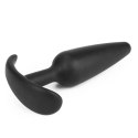 Korek analny silikonowy z uchwytem czarny 11 cm Korek analny silikonowy z uchwytem czarny 11 cm