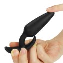 Korek analny silikonowy z uchwytem czarny 11 cm Korek analny silikonowy z uchwytem czarny 11 cm