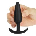 Korek analny silikonowy z uchwytem czarny 11 cm Korek analny silikonowy z uchwytem czarny 11 cm