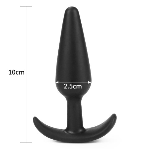 Korek analny silikonowy z uchwytem czarny 11 cm Korek analny silikonowy z uchwytem czarny 11 cm