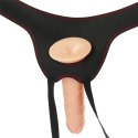Majtki strap-on w zestawie z wibrującym dildo 19cm Majtki strap-on w zestawie z wibrującym dildo 19cm