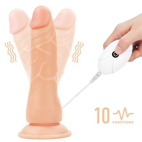 Majtki strap-on w zestawie z wibrującym dildo 19cm Majtki strap-on w zestawie z wibrującym dildo 19cm