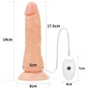 Majtki strap-on w zestawie z wibrującym dildo 19cm Majtki strap-on w zestawie z wibrującym dildo 19cm