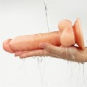 Majtki strap-on w zestawie z wibrującym dildo 20cm