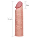 Nakładka na penisa wyżyłowana realistyczna 17 cm Nakładka na penisa wyżyłowana realistyczna 17 cm