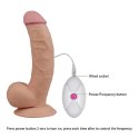 Realistyczne dildo z jądrami i wibracjami 21,5 cm Realistyczne dildo z jądrami i wibracjami 21,5 cm