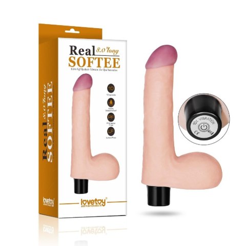 Realistyczny wibrator penis z jadrami 17 cm Realistyczny wibrator penis z jadrami 17 cm