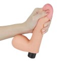 Realistyczny wibrator penis z jadrami 17 cm Realistyczny wibrator penis z jadrami 17 cm