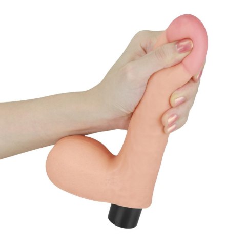 Realistyczny wibrator penis z jadrami 17 cm Realistyczny wibrator penis z jadrami 17 cm