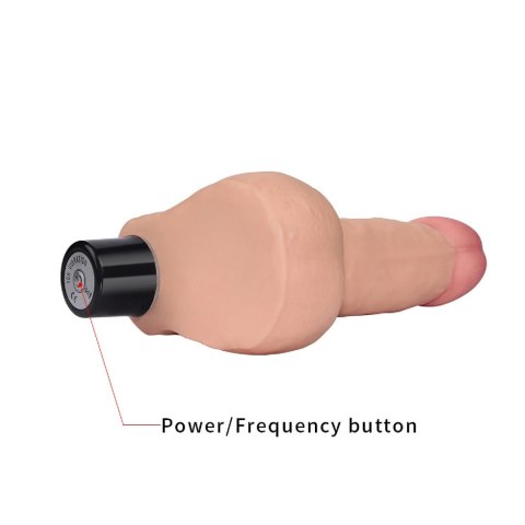 Realistyczny wibrator penis z jadrami 17 cm Realistyczny wibrator penis z jadrami 17 cm