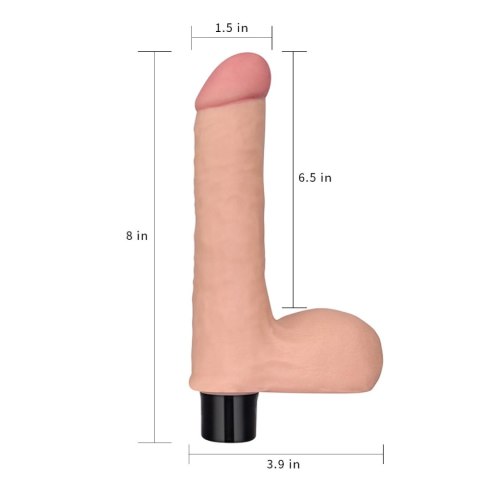 Realistyczny wibrator penis z jadrami 17 cm Realistyczny wibrator penis z jadrami 17 cm