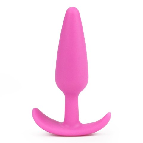 Różowy korek analnysilikonowy z uchwytem 11 cm Różowy korek analnysilikonowy z uchwytem 11 cm