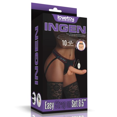 Zestaw majtki strap-on z wibrującym dildo 21,5cm Zestaw majtki strap-on z wibrującym dildo 21,5cm