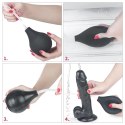 Czarne dildo żylaste przyssawka i wytrysk 28 cm Czarne dildo żylaste przyssawka i wytrysk 28 cm