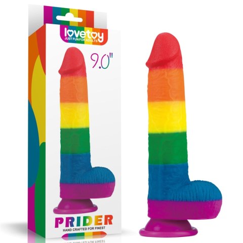 Dildo tęczowe elastyczne z przyssawką 22,5 cm Dildo tęczowe elastyczne z przyssawką 22,5 cm