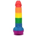 Dildo tęczowe elastyczne z przyssawką 22,5 cm Dildo tęczowe elastyczne z przyssawką 22,5 cm