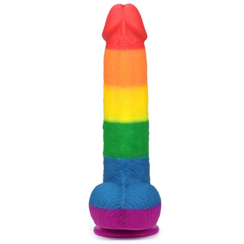 Dildo tęczowe elastyczne z przyssawką 22,5 cm Dildo tęczowe elastyczne z przyssawką 22,5 cm
