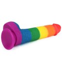 Dildo tęczowe elastyczne z przyssawką 22,5 cm Dildo tęczowe elastyczne z przyssawką 22,5 cm