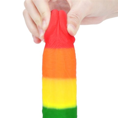 Dildo tęczowe elastyczne z przyssawką 22,5 cm Dildo tęczowe elastyczne z przyssawką 22,5 cm
