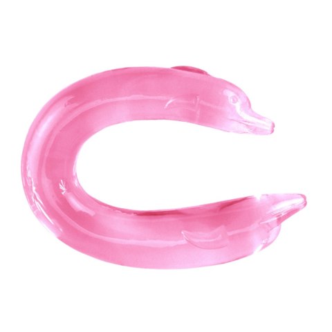 Podwójne różowe dildo z końcówką delfina 30,5 cm Podwójne różowe dildo z końcówką delfina 30,5 cm