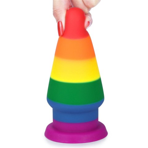 Tęczowa zatyczka analna korek elastyczny 15 cm Tęczowa zatyczka analna korek elastyczny 15 cm