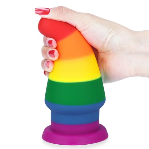 Tęczowa zatyczka analna korek elastyczny 15 cm Tęczowa zatyczka analna korek elastyczny 15 cm