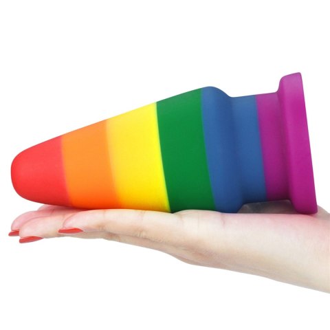Tęczowa zatyczka analna korek elastyczny 15 cm Tęczowa zatyczka analna korek elastyczny 15 cm