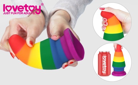 Tęczowa zatyczka analna korek elastyczny 15 cm Tęczowa zatyczka analna korek elastyczny 15 cm