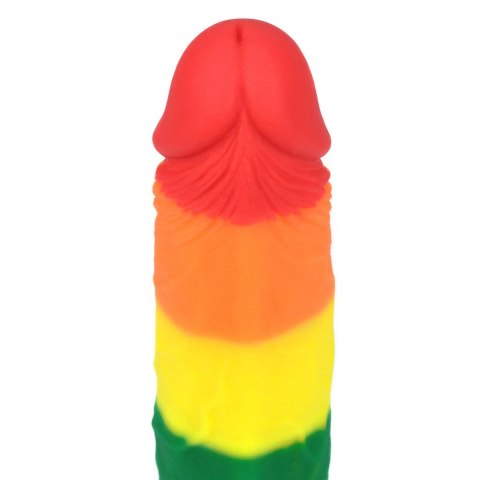 Tęczowe dildo elastyczne z przyssawką silikonowe Tęczowe dildo elastyczne z przyssawką silikonowe