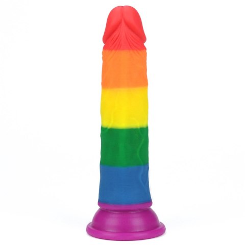 Tęczowe dildo elastyczne z przyssawką silikonowe Tęczowe dildo elastyczne z przyssawką silikonowe