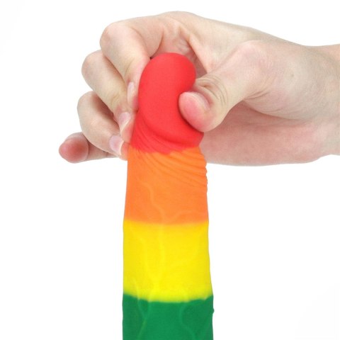 Tęczowe dildo elastyczne z przyssawką silikonowe Tęczowe dildo elastyczne z przyssawką silikonowe