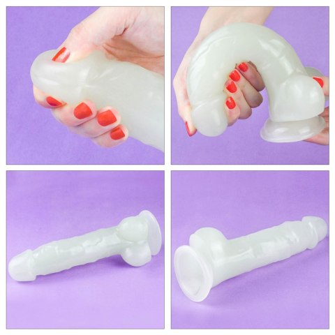 Dildo led giętkie duży penis podświetlany 21,5 cm Dildo led giętkie duży penis podświetlany 21,5 cm