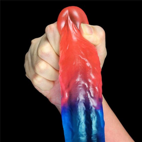 Duże dwukolorowe dildo giętkie z przyssawką 20 cm Duże dwukolorowe dildo giętkie z przyssawką 20 cm