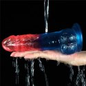 Duże dwukolorowe dildo giętkie z przyssawką 20 cm Duże dwukolorowe dildo giętkie z przyssawką 20 cm