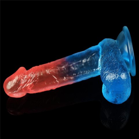 Duże żylaste dildo gumowe dwa kolory przyssawka Duże żylaste dildo gumowe dwa kolory przyssawka