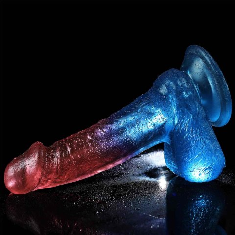 Duże żylaste dildo gumowe dwa kolory przyssawka Duże żylaste dildo gumowe dwa kolory przyssawka