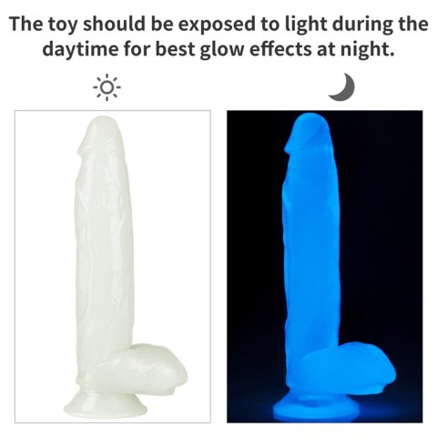 Elastyczne dildo podświetlane z przyssawką 25,5cm Elastyczne dildo podświetlane z przyssawką 25,5cm