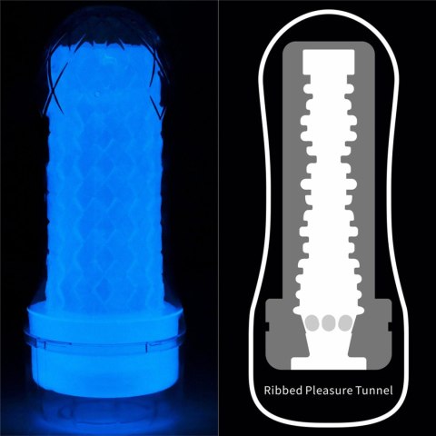 Masturbator podświetlany led z wypustkami 20 cm Masturbator podświetlany led z wypustkami 20 cm