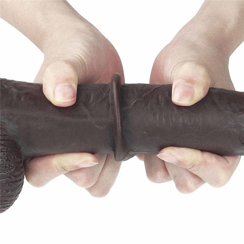 Murzyńskie dildo z dwuwarstwowego materiału 23 cm Murzyńskie dildo z dwuwarstwowego materiału 23 cm
