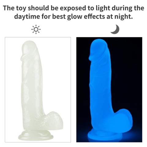 Podświetlane dildo sztuczny penis mocna przyssawka Podświetlane dildo sztuczny penis mocna przyssawka