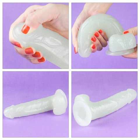 Podświetlane dildo sztuczny penis mocna przyssawka Podświetlane dildo sztuczny penis mocna przyssawka