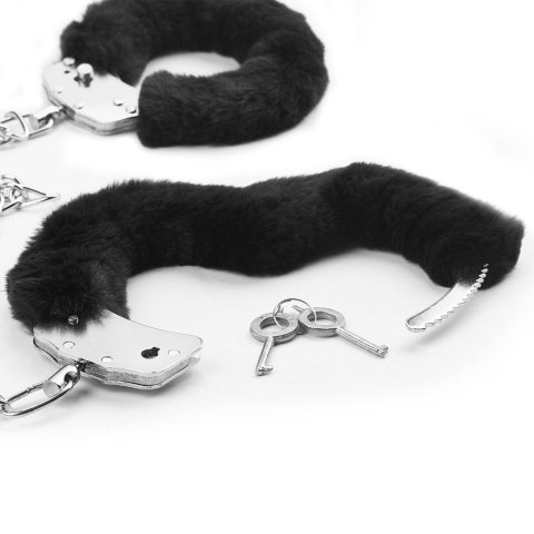 Puszyste kajdanki na ręce i nogi czarne BDSM Puszyste kajdanki na ręce i nogi czarne BDSM