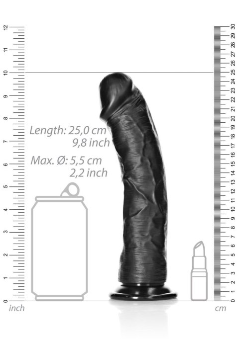 Czarne realistyczne żylaste dildo przyssawka 25 cm Czarne realistyczne żylaste dildo przyssawka 25 cm
