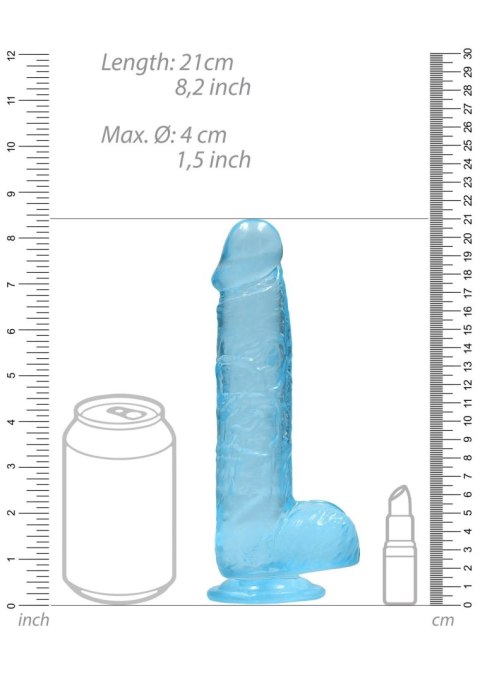 Dildo gumowe silikonowe żylaste z przyssawką 21 cm Dildo gumowe silikonowe żylaste z przyssawką 21 cm