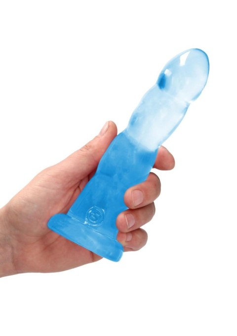 Dildo niebieskie spiralne z mocną przyssawką 18 cm Dildo niebieskie spiralne z mocną przyssawką 18 cm