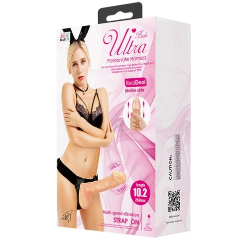 Dildo realistyczny penis wibracje strap-on 26cm Dildo realistyczny penis wibracje strap-on 26cm