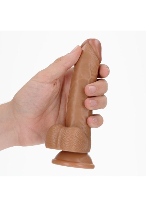Grube silikonowe żylaste dildo przyssawka 17 cm Grube silikonowe żylaste dildo przyssawka 17 cm