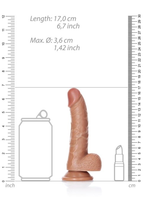 Grube silikonowe żylaste dildo przyssawka 17 cm Grube silikonowe żylaste dildo przyssawka 17 cm