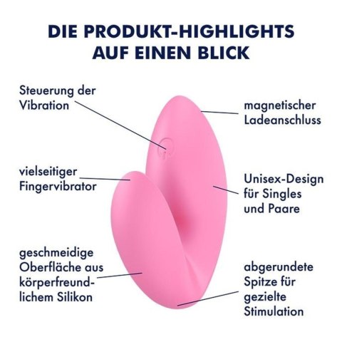 Mały wibrator na palec Satisfyer Love Riot różowy Mały wibrator na palec Satisfyer Love Riot różowy