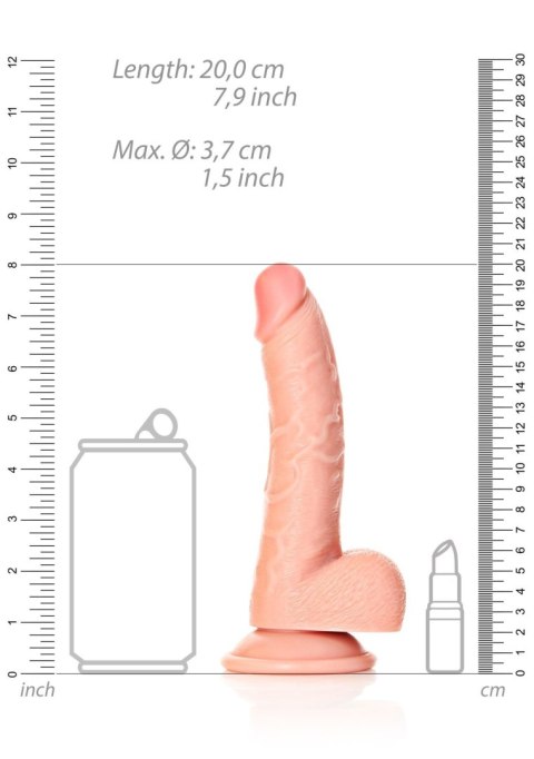 Silikonowe żylaste cieliste dildo przyssawka 20 cm Silikonowe żylaste cieliste dildo przyssawka 20 cm